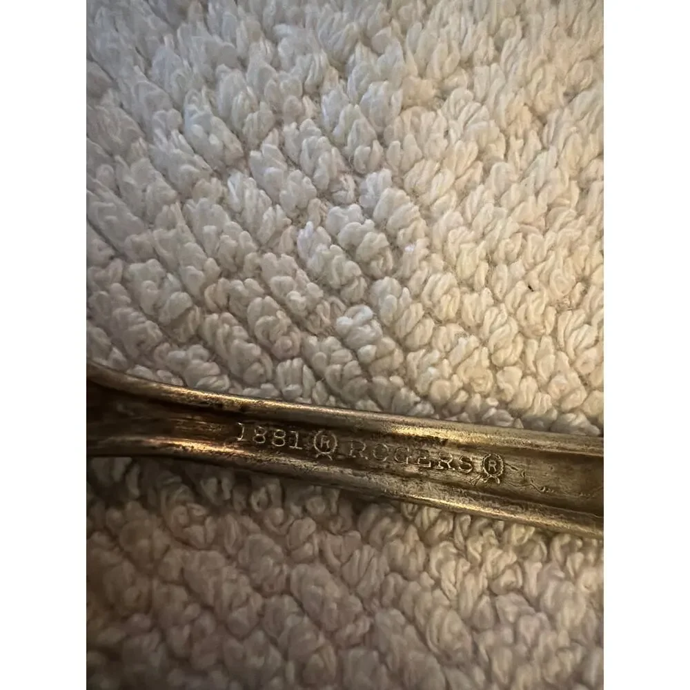 Vintage Oneida 1881 Rogers Silverplate Demitasse Coffee Tea Spoon Floral 4.5